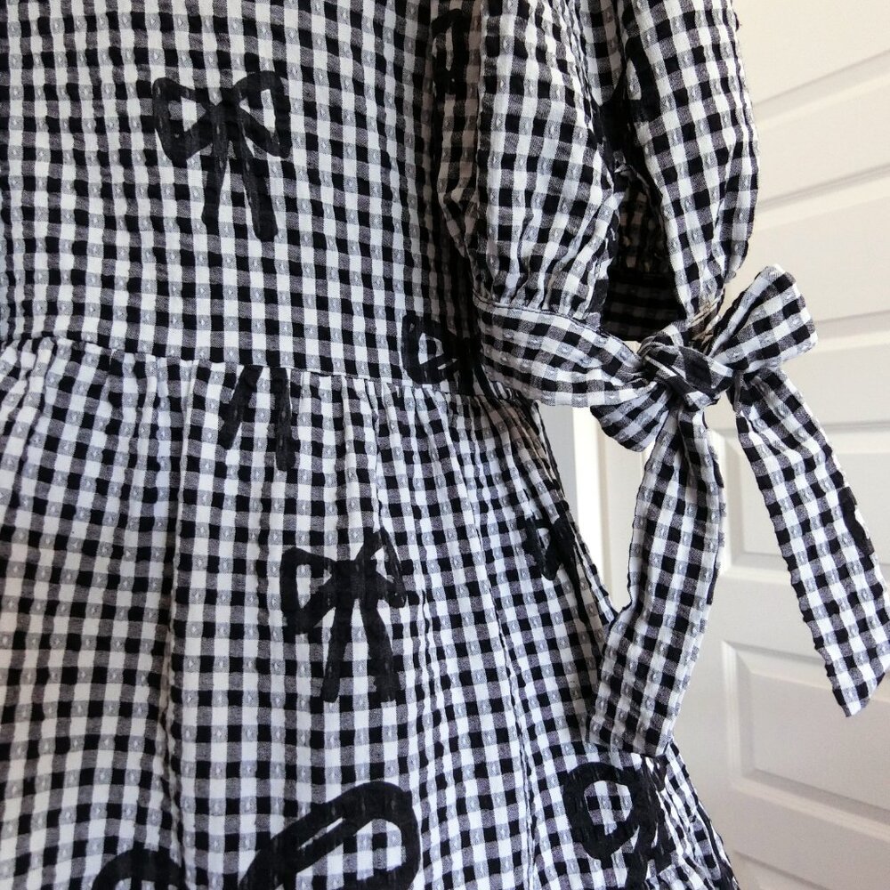 Lazy Oaf All Bows Gingham Babydoll Dress | UK 12 / US 8 - Picture 5 of 8